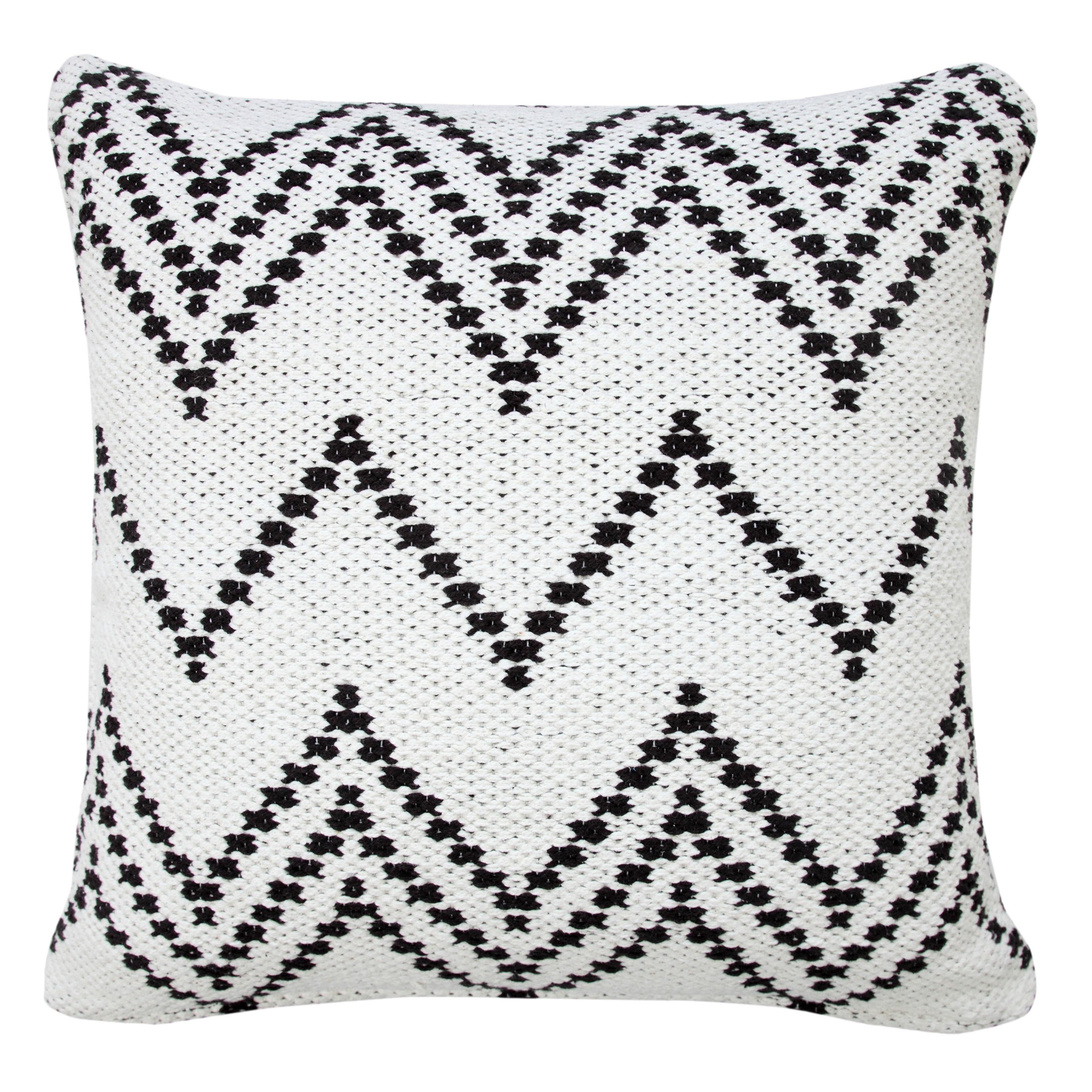 Textured Cotton Throw Pillow