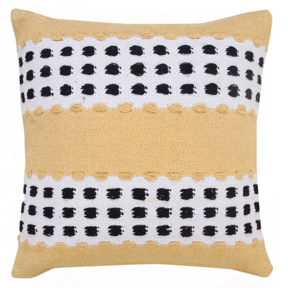 LR Home Metropolitan Woven Dash Grid Striped Throw Pillow