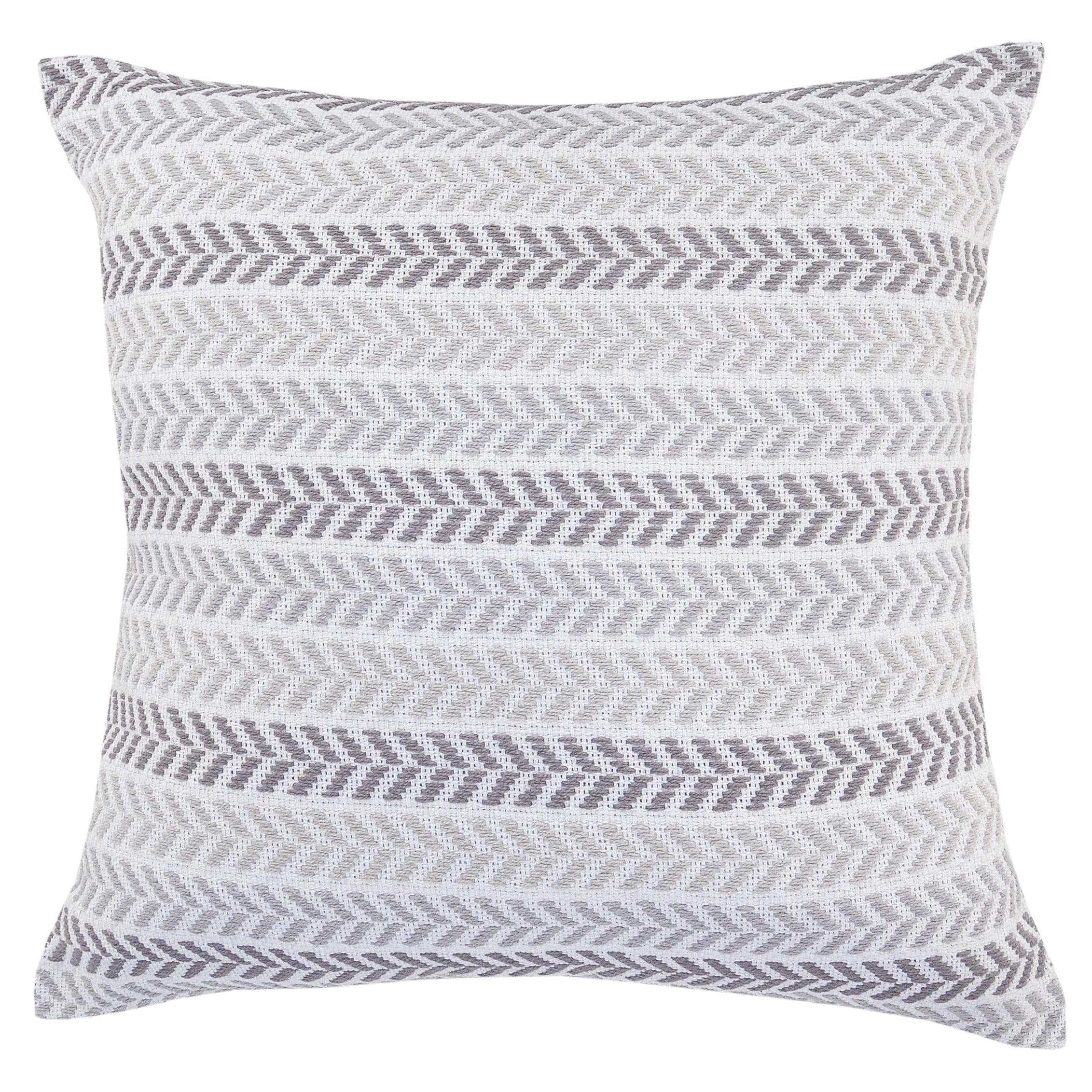 HomeRoots 18" Gray and White Throw Pillow