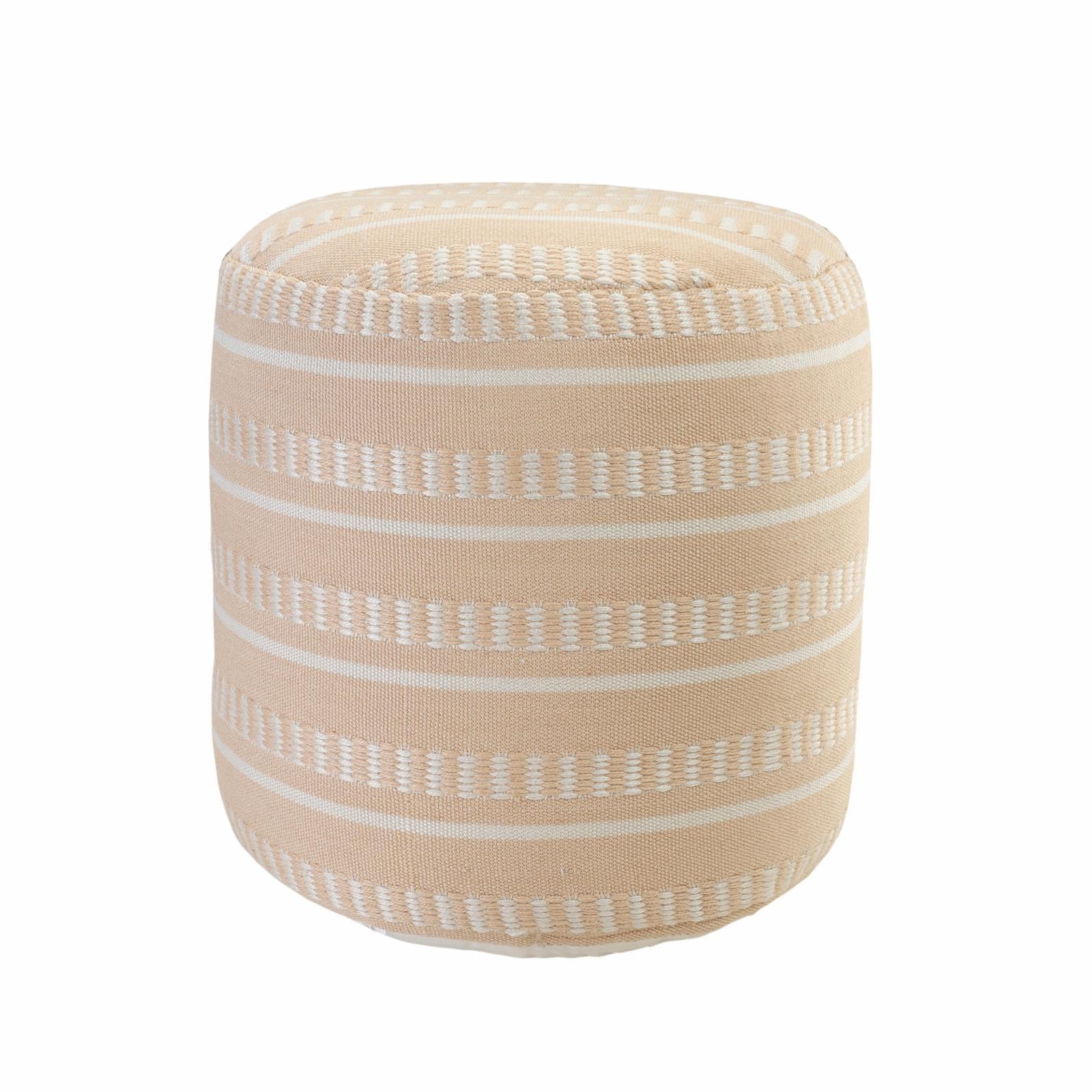 Langley Street® Lebo Coastal Striped Indoor/Outdoor Upholstered Pouf