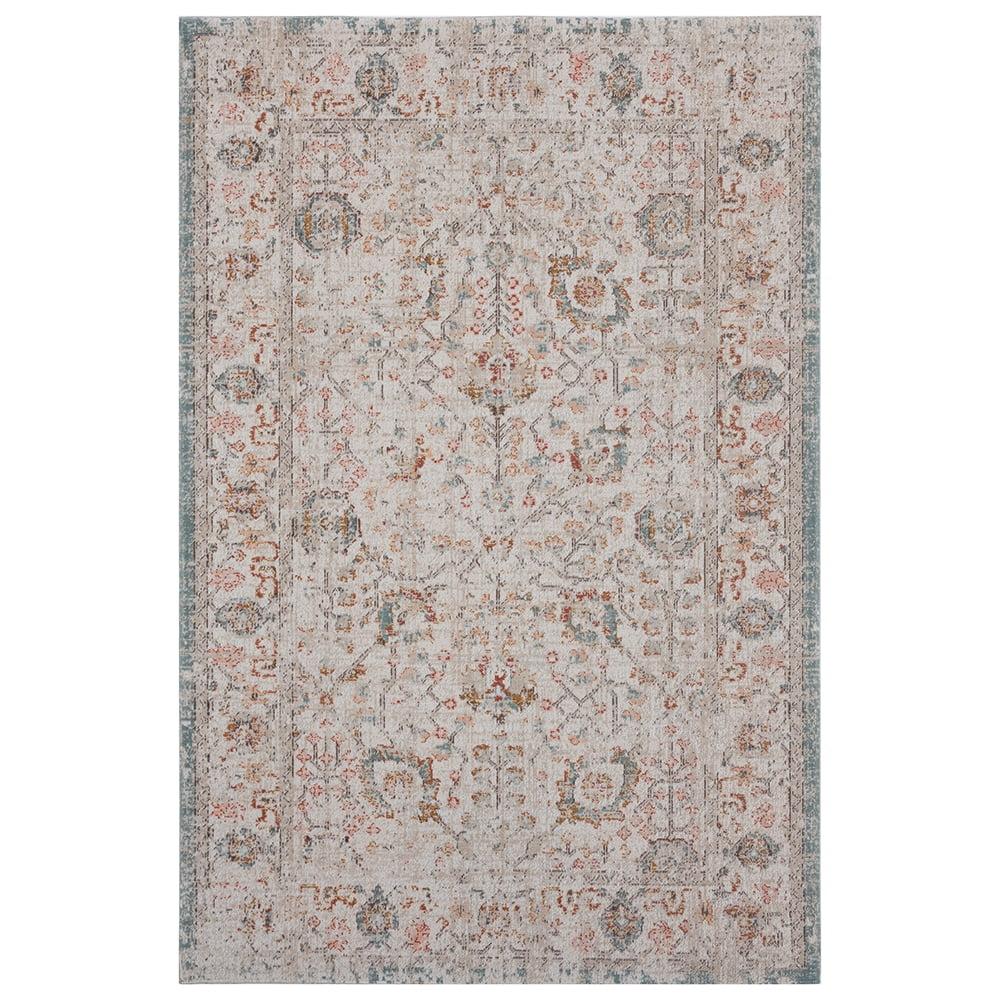 Reversible Blue Synthetic Rectangular 5' x 7' Area Rug