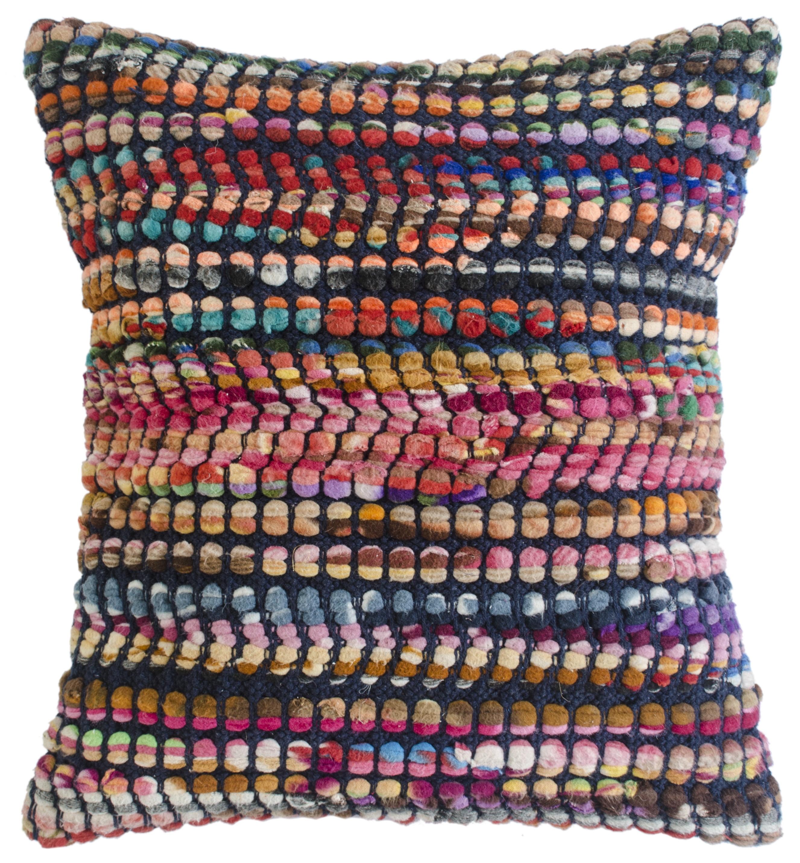 Multicolored Bohemian Geometric 20" Square Throw Pillow Set