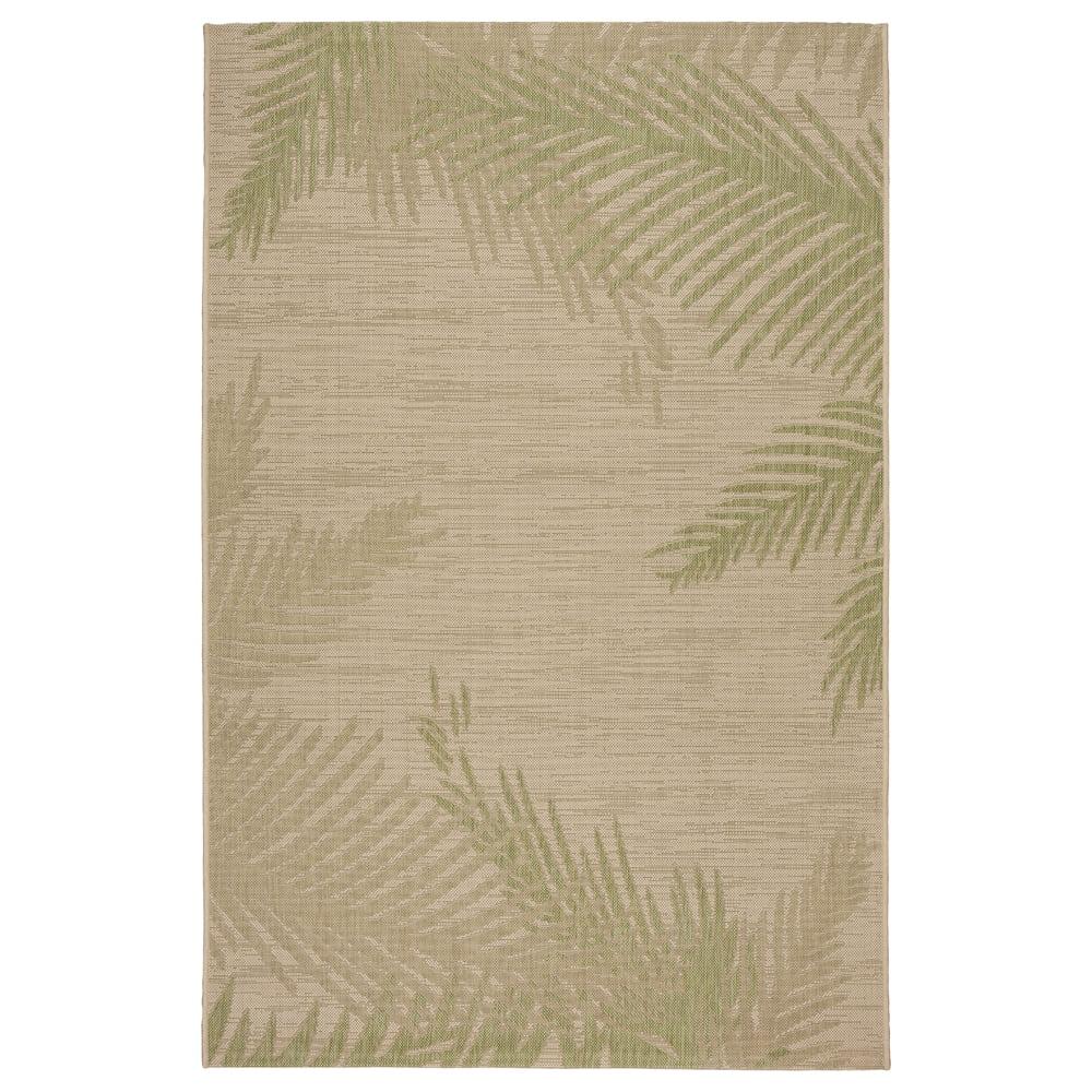 Coastal Charm Black Synthetic 5' x 7' Easy-Care Outdoor Rug