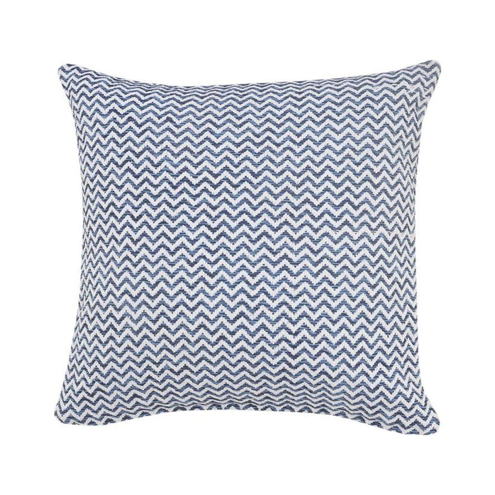 Coastal Chevron Soft Touch Throw Pillow, 22" Square, Navy Blue & White