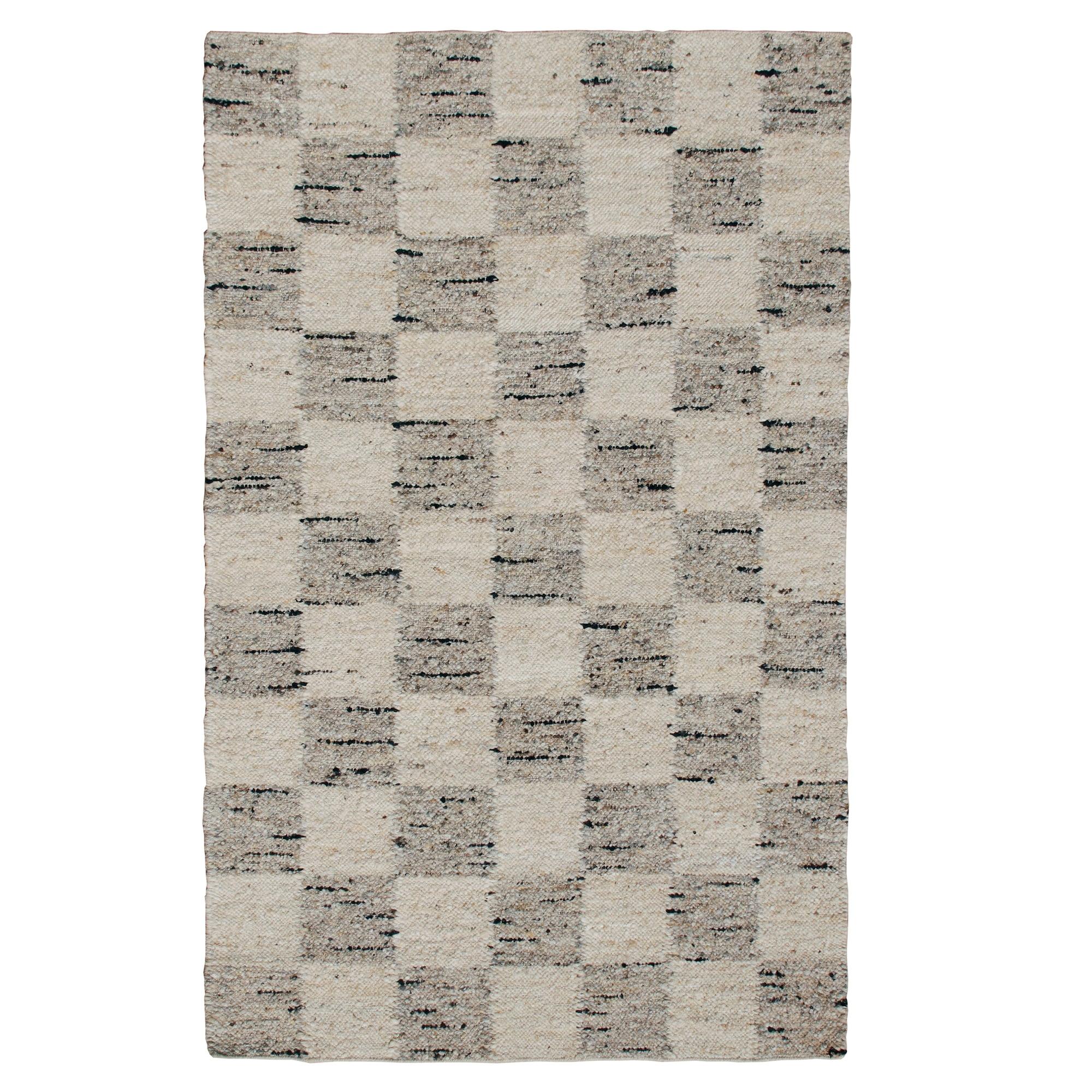 Ox Bay Kenzington Checkered Hand-Woven Wool Blend Area Rug, 5' x 7'9"