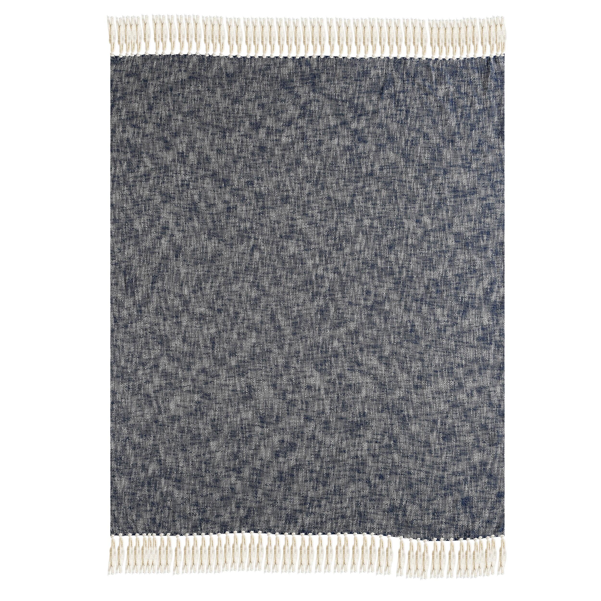 Rajani Home Handmade Solid 100% Cotton Woven Throw Blanket