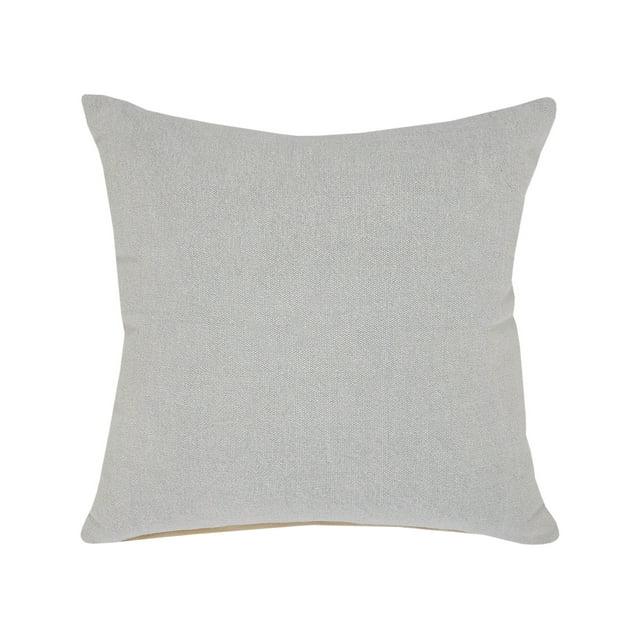 Ox Bay Tatum 20" x 20" Light Gray Solid Cotton Adult Decorative Throw Pillow