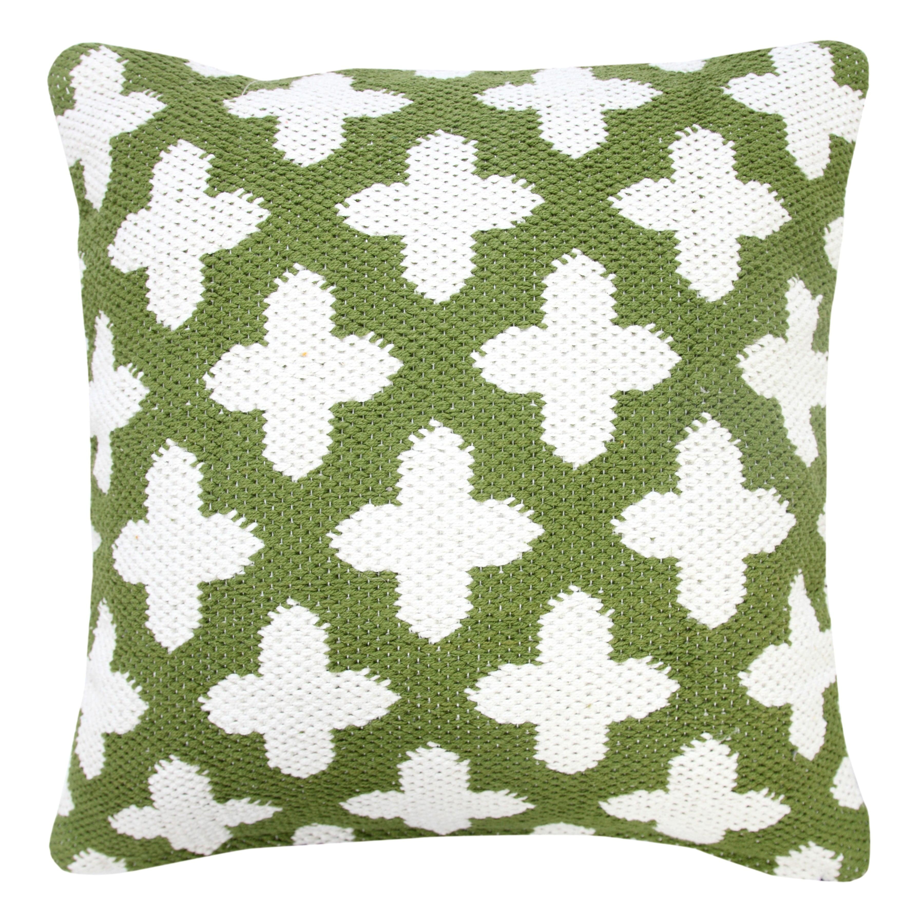 Modern Textured Woven Geometric Throw Pillow