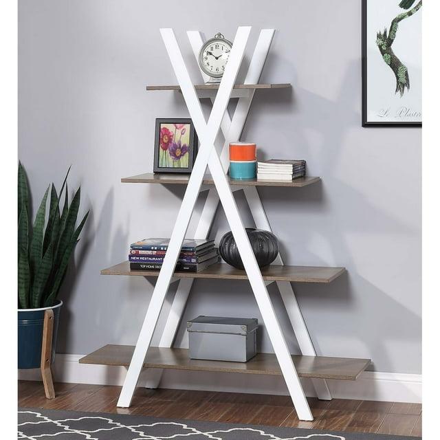 Oxford A Frame Bookshelf, Driftwood and White