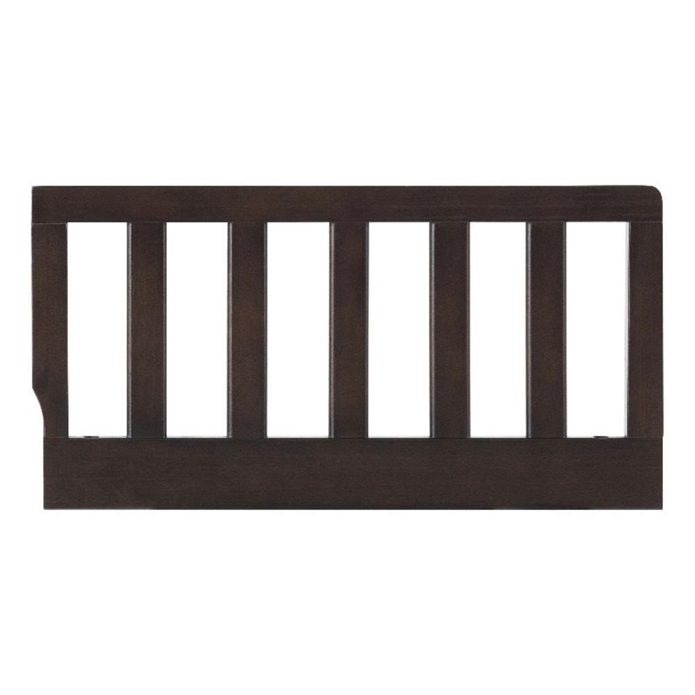 Espresso Wood Toddler Bed Guard Rail Conversion Kit