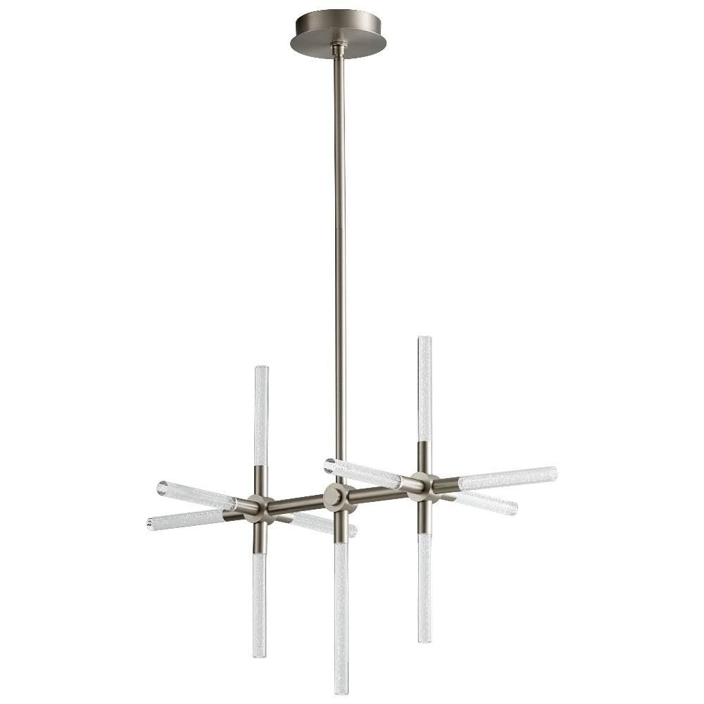 33.13 Inch 23.1W 11 Led Chandelier-Satin Nickel Finish Oxygen Lighting 3-603-24