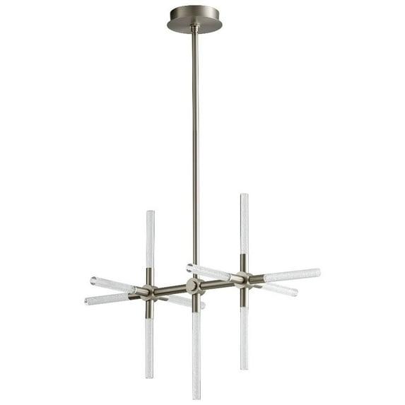33.13 Inch 23.1W 11 Led Chandelier-Satin Nickel Finish Oxygen Lighting 3-603-24