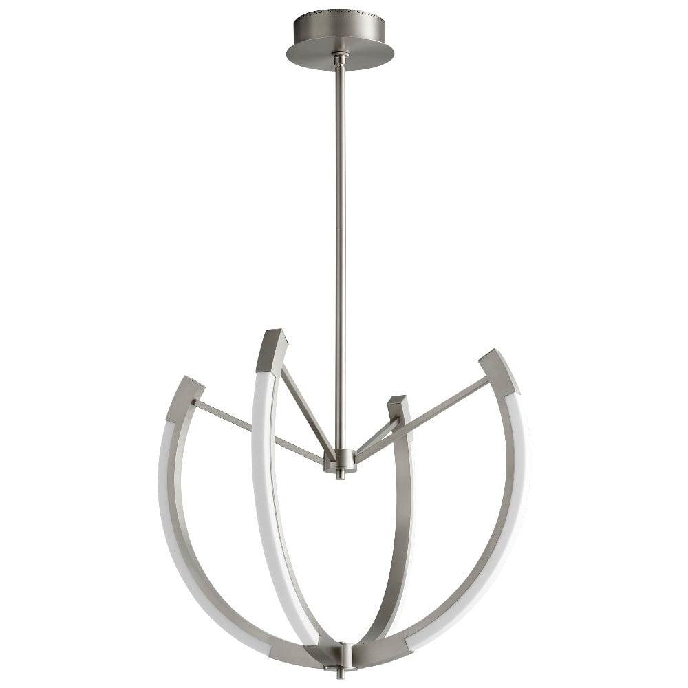 28 Inch 54W 4 Led Chandelier-Satin Nickel Finish Oxygen Lighting 3-6141-24