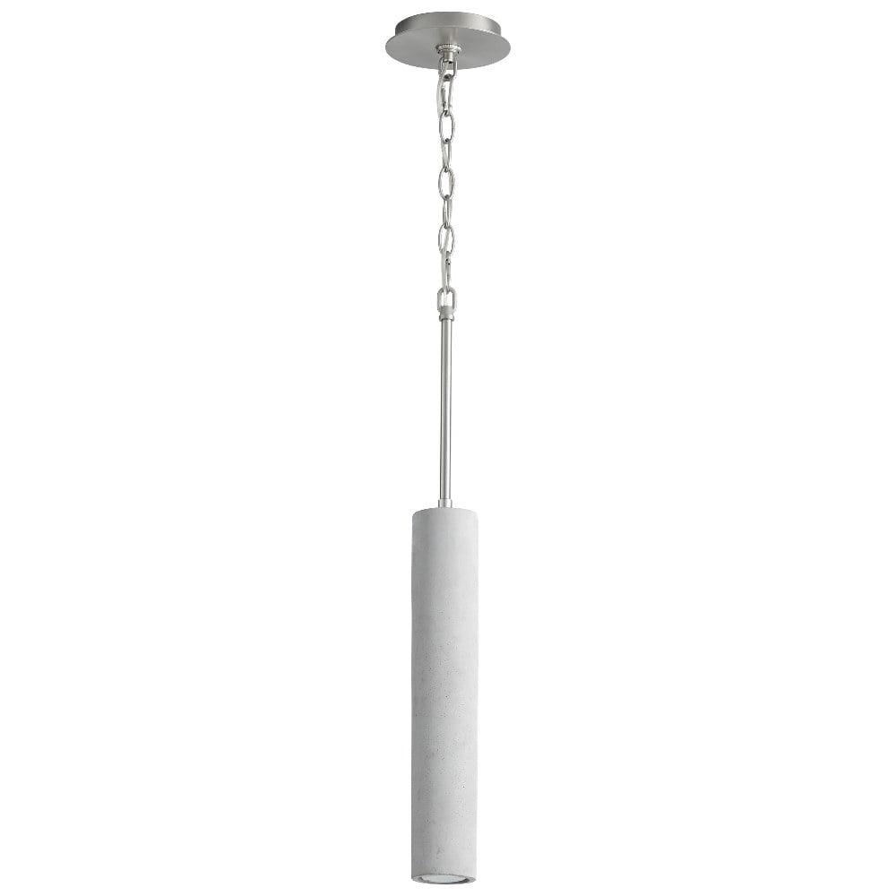 Mini Totem 16.5" LED Pendant in Satin Nickel and Gray