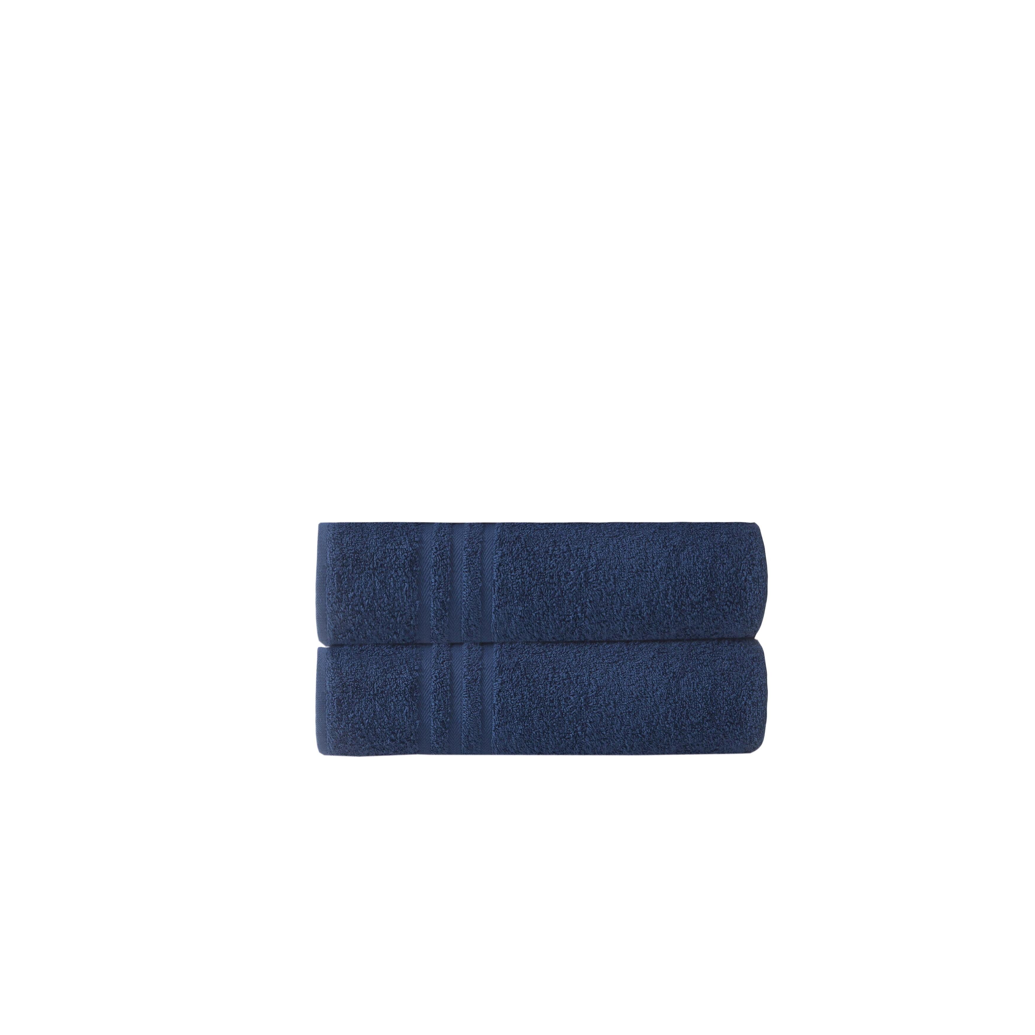 Twilight Blue Turkish Cotton Luxury Bath Towels Set of 2