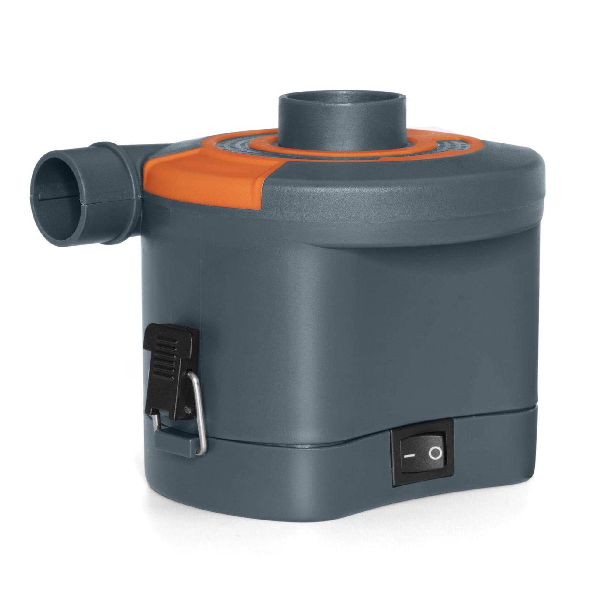 Gray and Orange Portable Electric Air Pump with Adapters