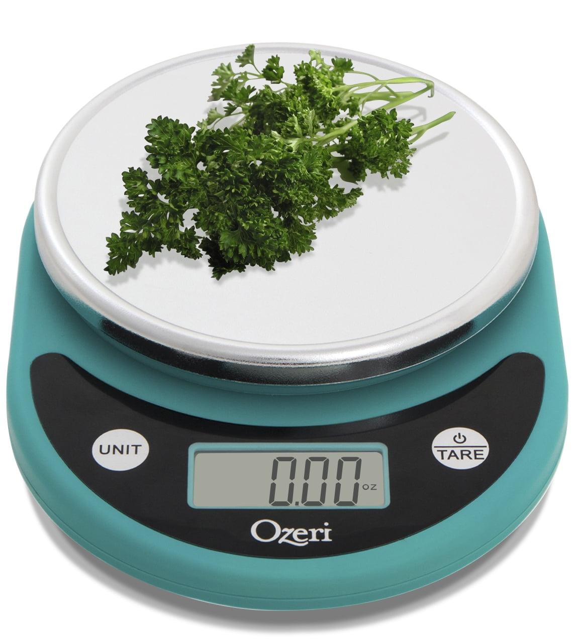 Teal Digital Kitchen Scale with LCD Display and Tare Function