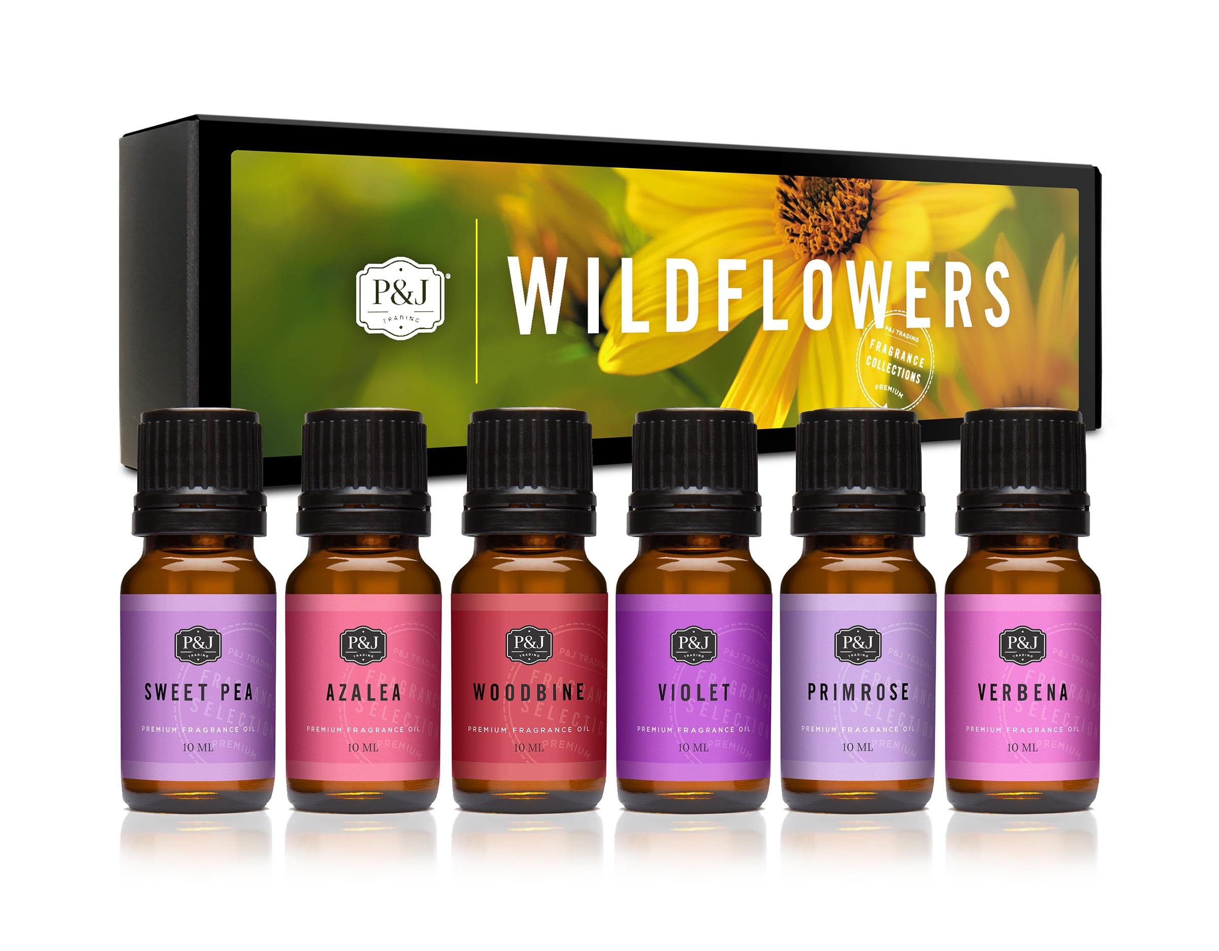 P&J Fragrance Oil | Wildflowers Set of 6 - Scented Oil for Soap Making, Diffusers, Candle Making, Lotions, Haircare, Slime, and Home Fragrance