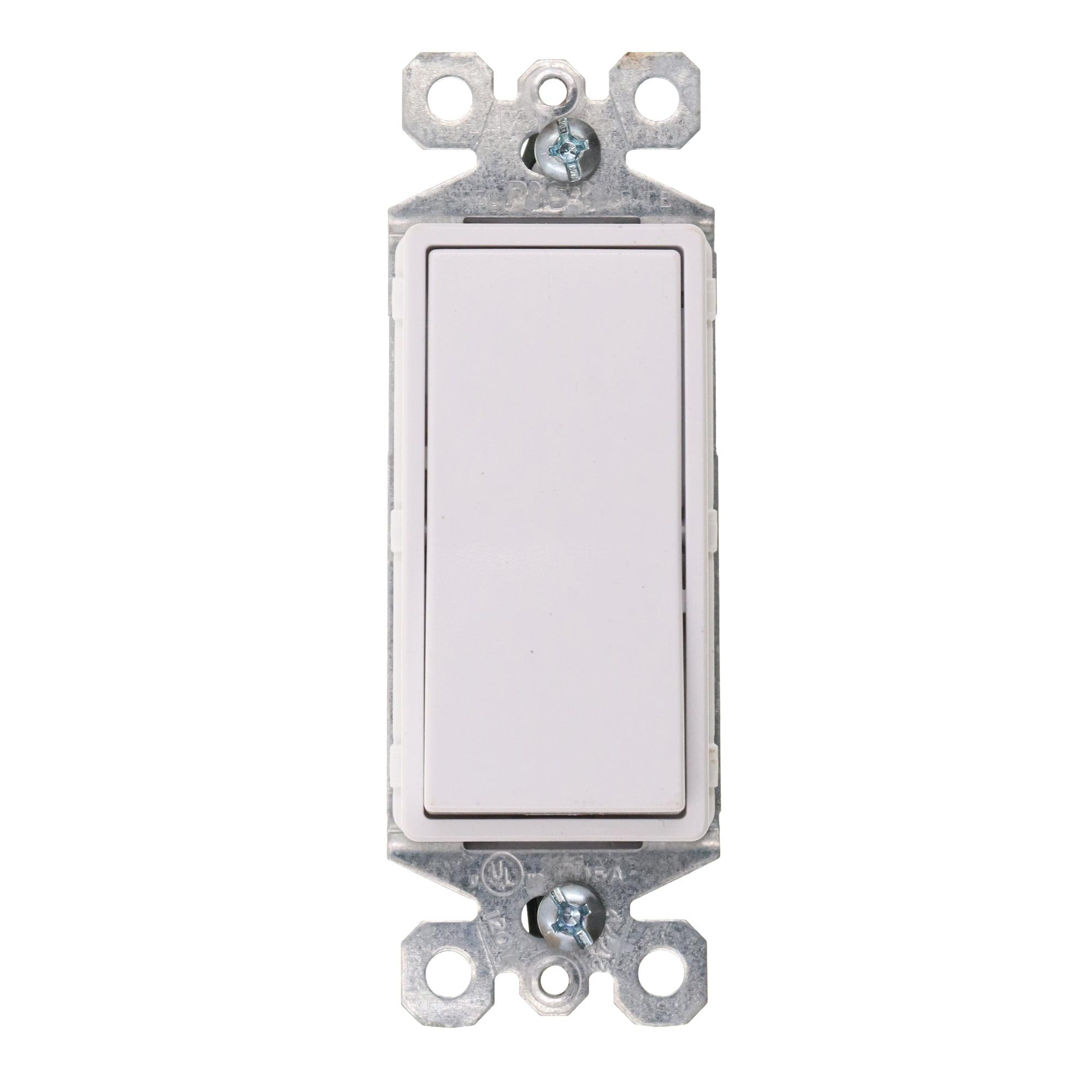 White Single Pole Rocker Wall Light Switch