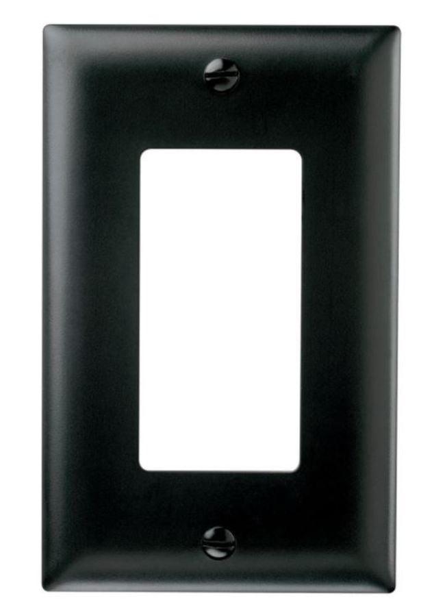 P&S TP26-BK Trademaster Black 1-Gang Decorator Nylon Wallplate GFI GFCI Cover