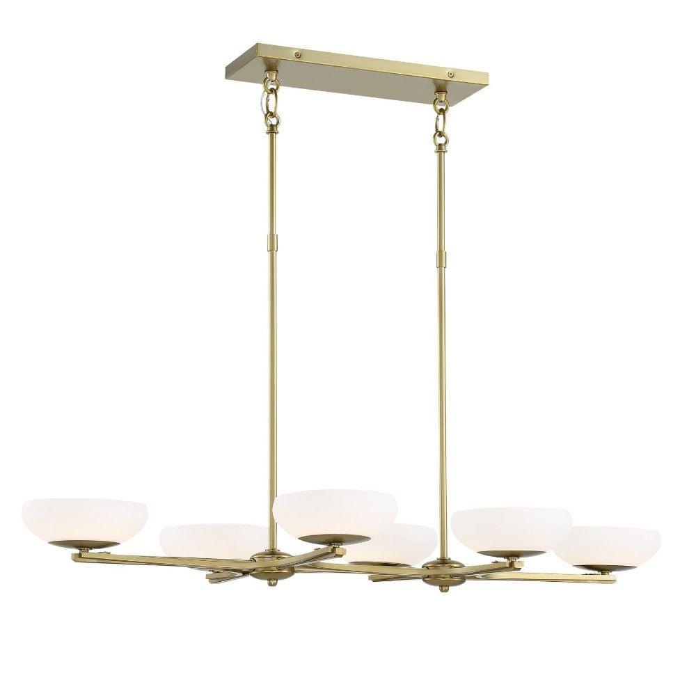 P1466-695-L-George Kovacs Lighting-48W 6 LED Island-40 Inches Wide by 20 Inches Tall