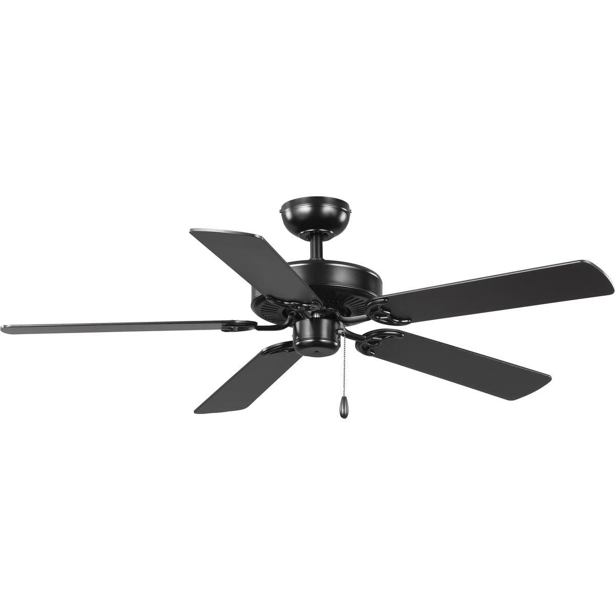 P250066-31M-Progress Lighting-AirPro - 52 Inch 5 Blade Ceiling Fan-Matte Black Finish