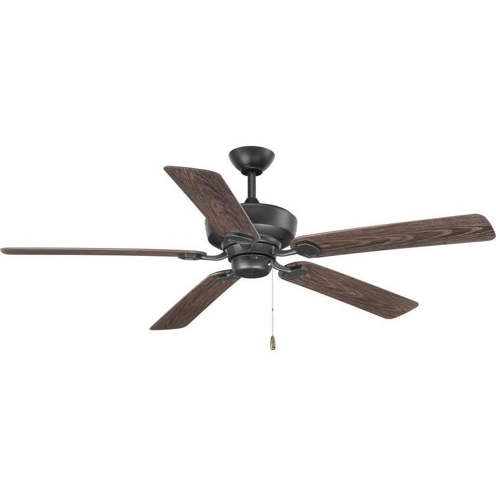 P2562-80-Progress Lighting-Lakehurst - Wide - Ceiling Fan in New Traditional style - 60 Inches wide by 15.75 Inches high-Forged Black Finish