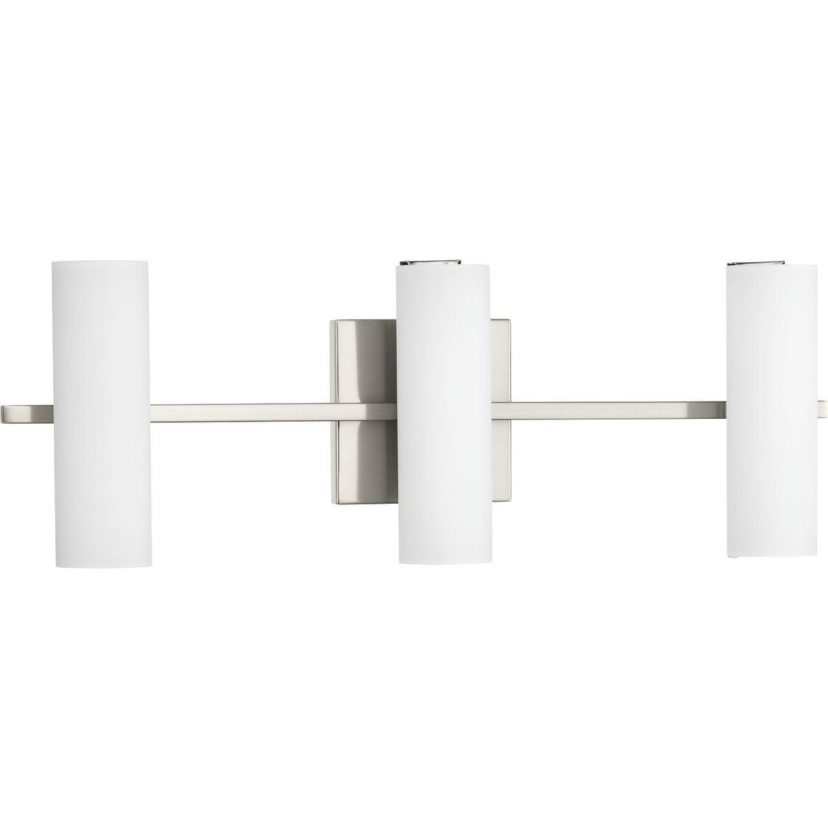 Brushed Nickel 22" LED Bathroom Vanity Light with Cylinder Shades