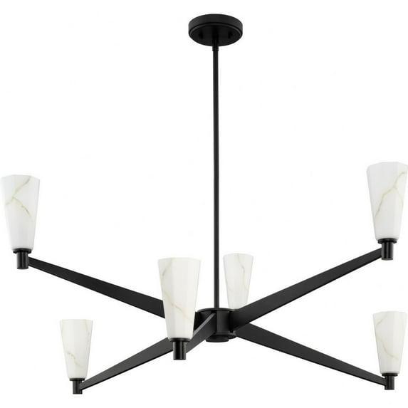 Progress Lighting Tosca 6 - Light Chandelier in  Matte Black