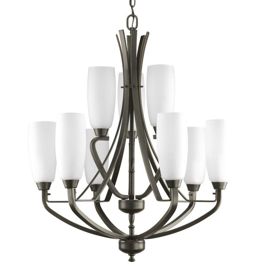 P4439-20-Progress Lighting-Wisten - Chandeliers Light - 9 Light in Modern style - 27 Inches wide by 33.38 Inches high-Antique Bronze Finish