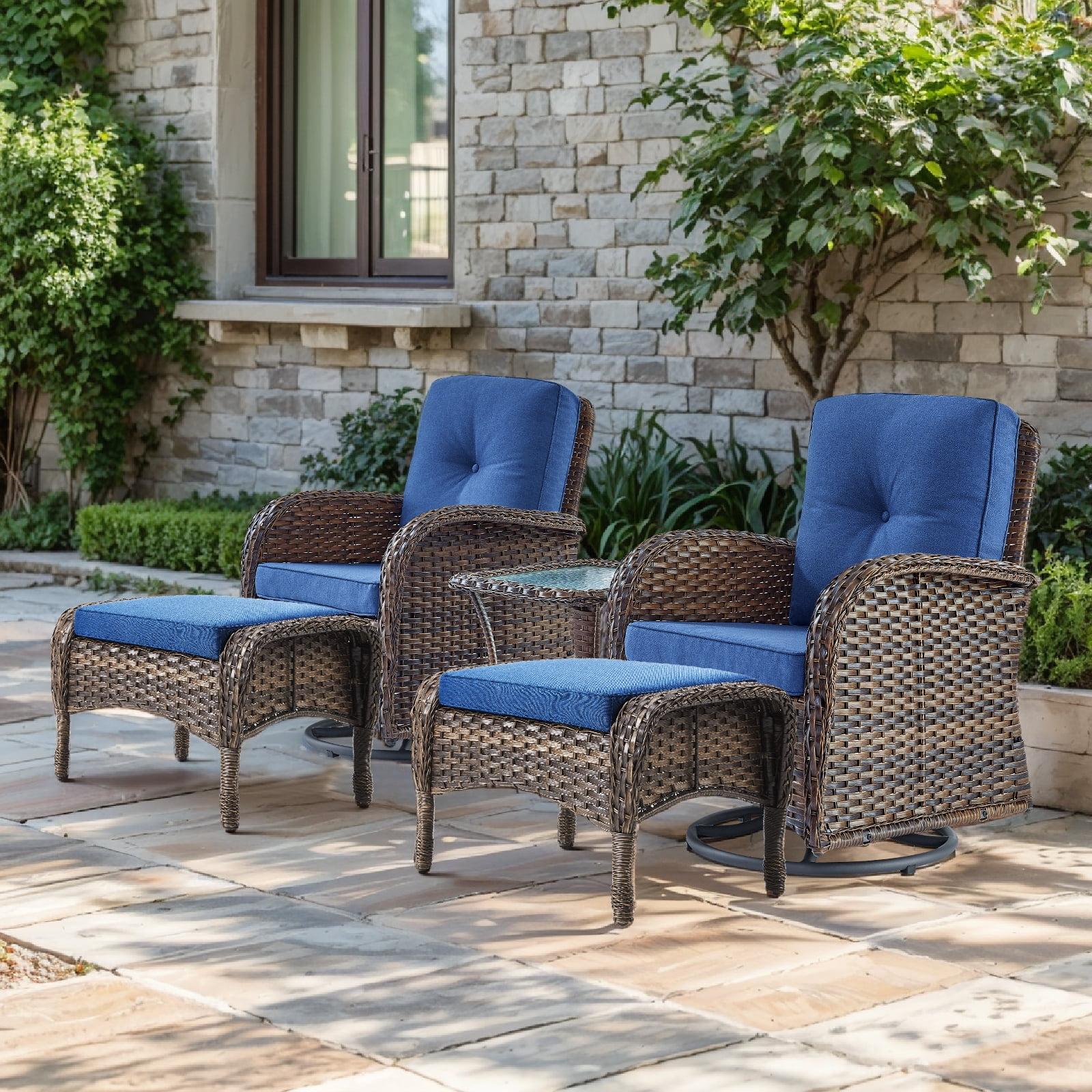 POCASSY Wicker Outdoor Glider