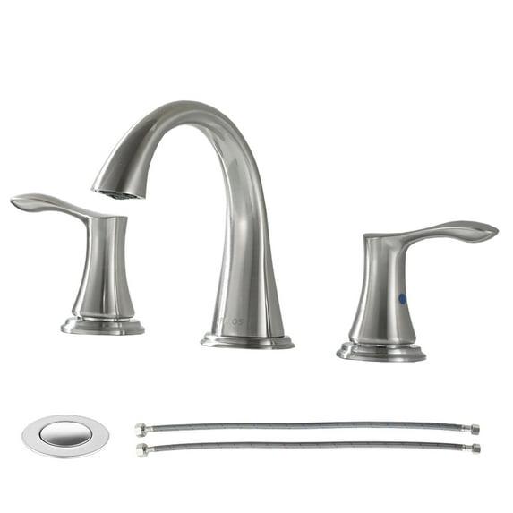 Widespread 2-handle Bathroom Faucet with Drain Assembly