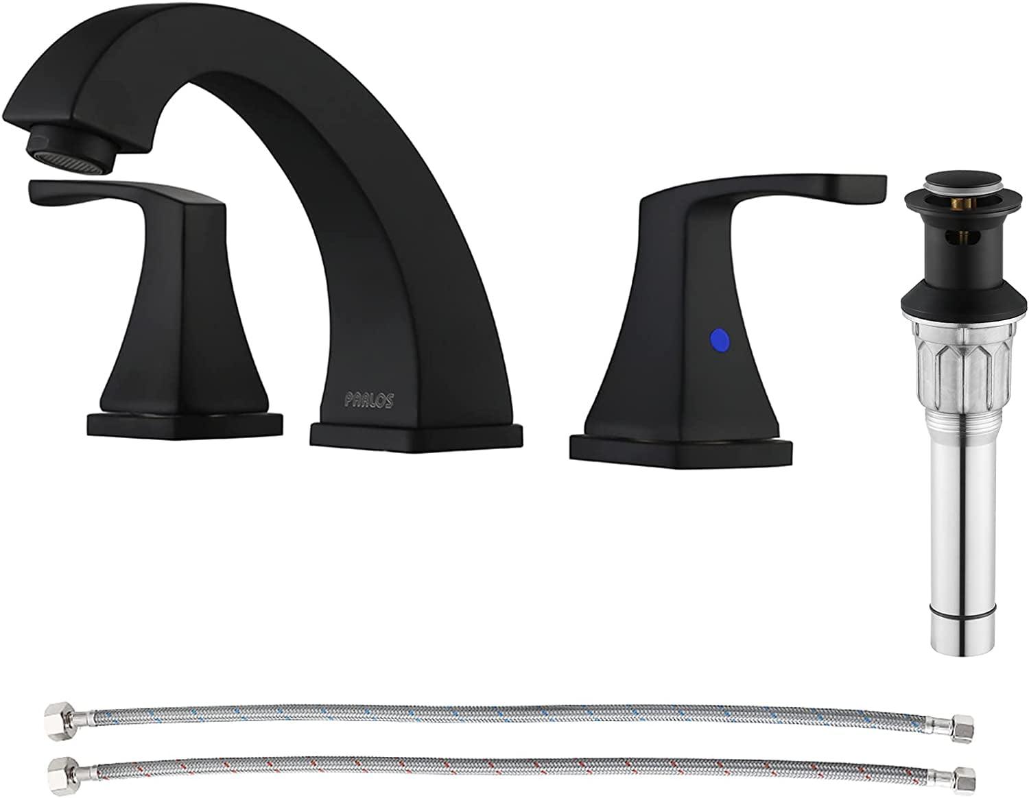 Widespread 2-handle Bathroom Faucet with Drain Assembly