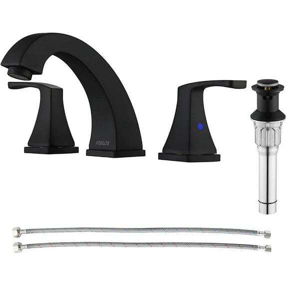 Widespread 2-handle Bathroom Faucet with Drain Assembly