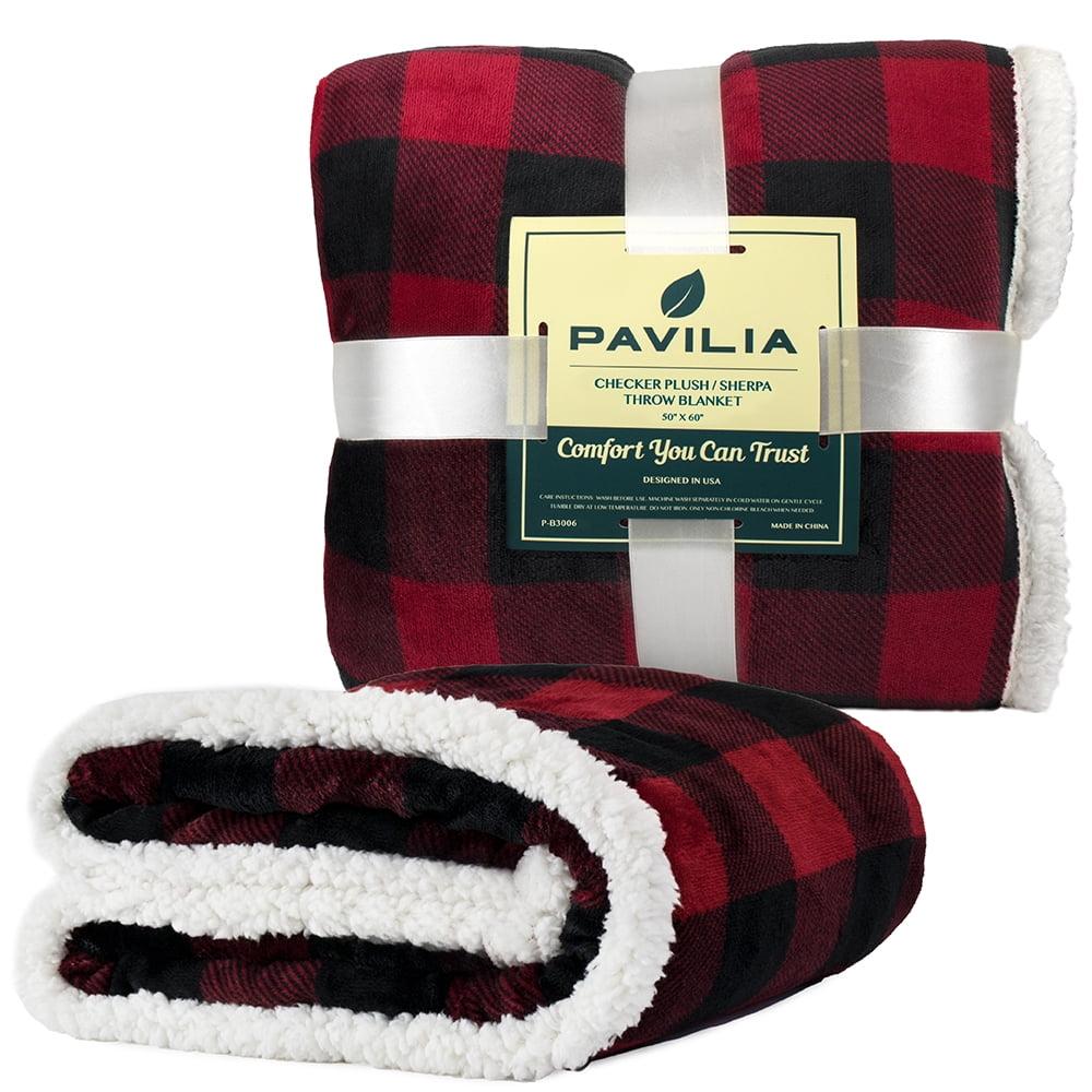 PAVILIA Soft Fleece Blanket Throw for Couch, Lightweight Plush Warm Blankets for Bed Sofa with Jacquard Pattern