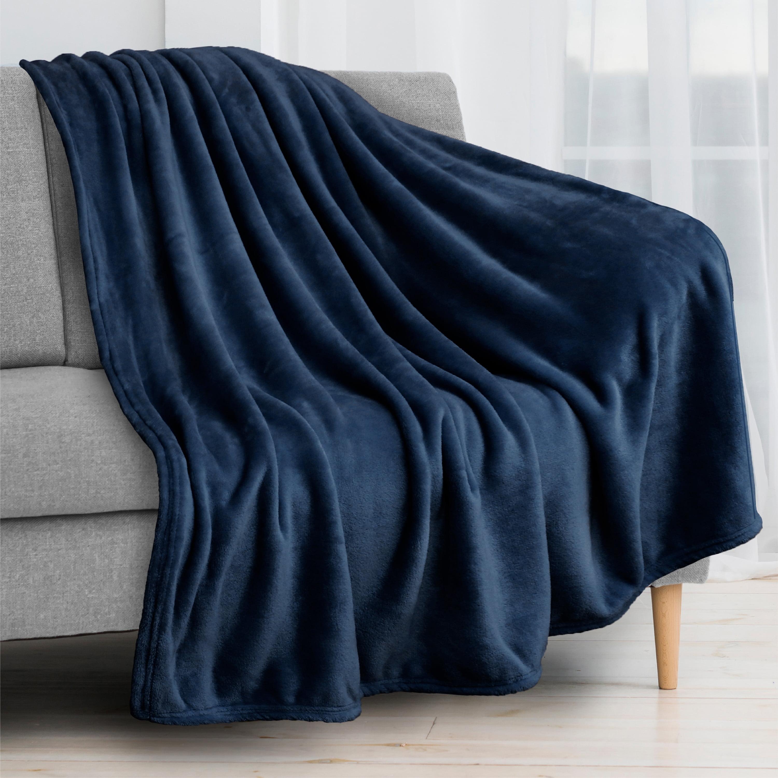 PAVILIA Luxury Fleece Blanket Throw for Bed, Soft Lightweight Plush Flannel Blanket for Sofa Couch