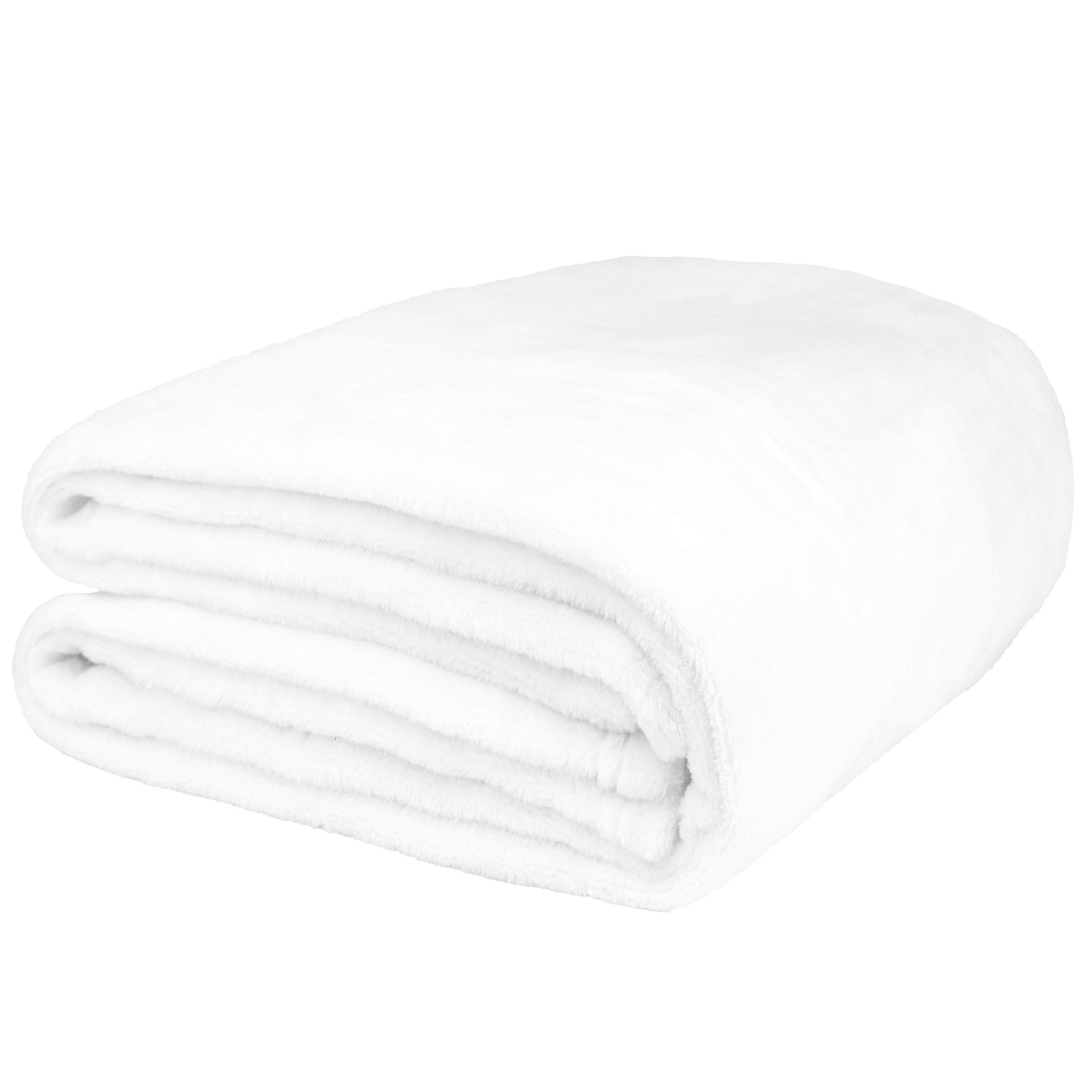 White Twin Size Fleece Blanket for Kids