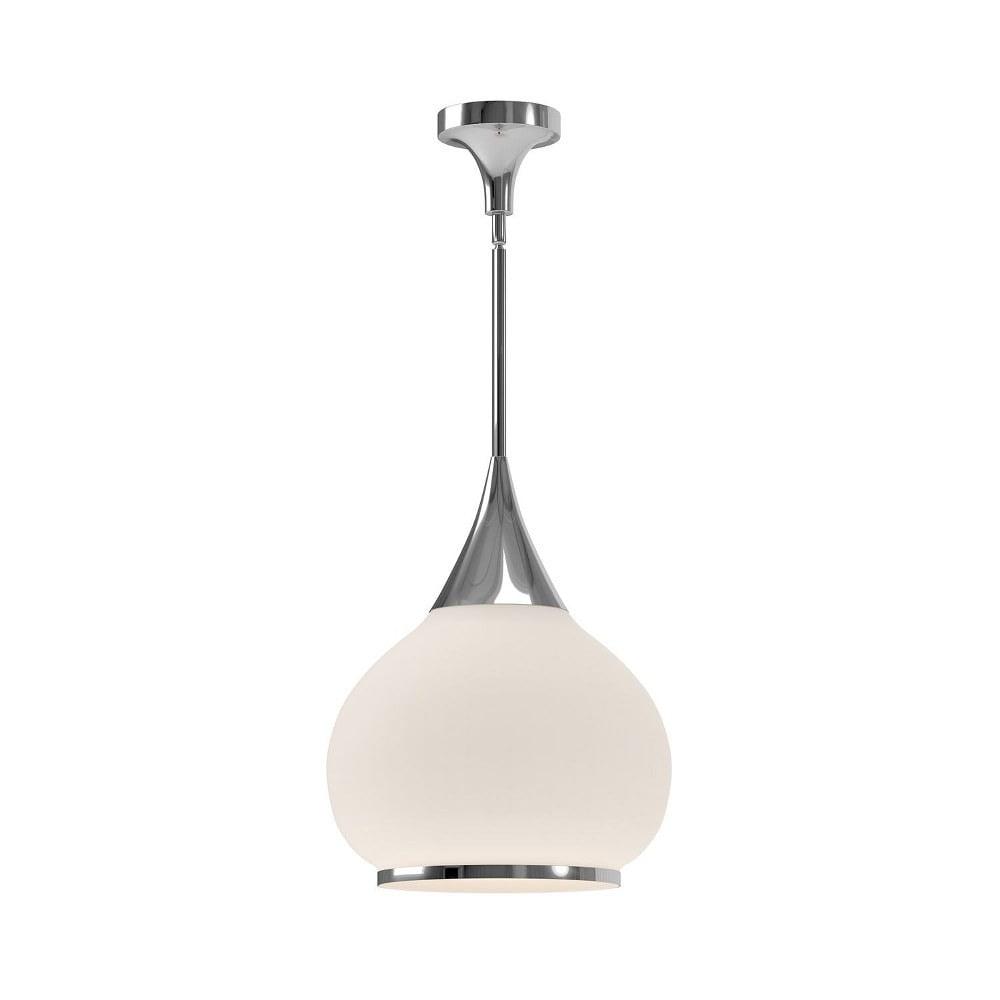 PD524214CHOP-Alora Lighting-Hazel - 1 Light Pendant-17.75 Inches Tall and 14.13 Inches Wide-Chrome Finish-Matte Opal Glass Color