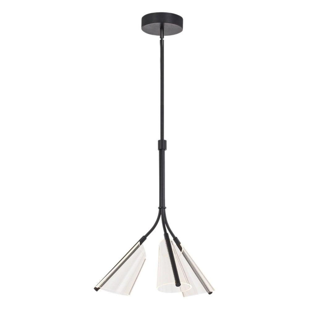 Mulberry Modern Minimal LED Pendant in Matte Black, 26.25" H x 21.75" W