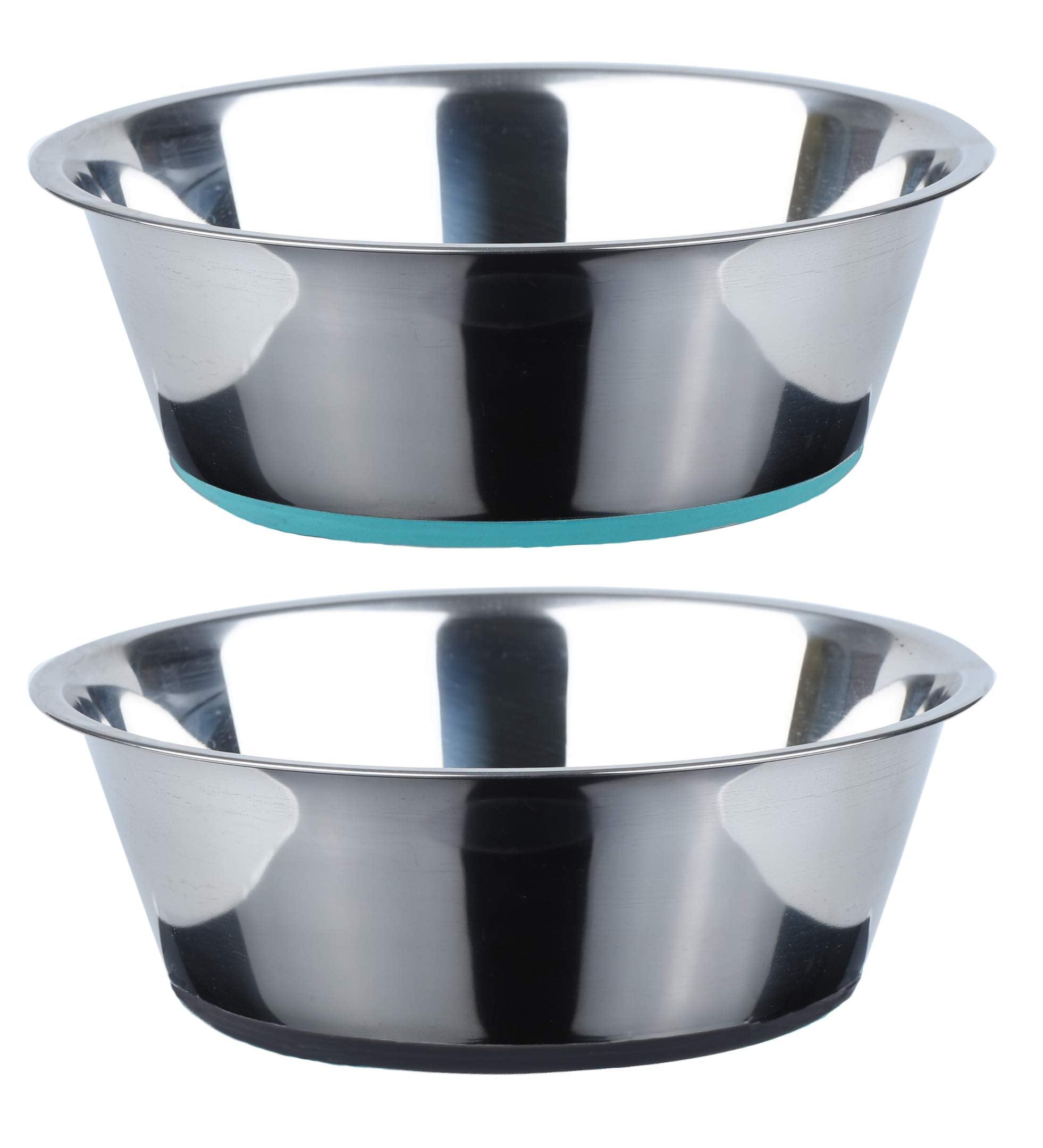 PEGGY11 Deep Stainless Steel STF9 Anti-Slip Dog Bowls, 2 Pack, 3 Cups