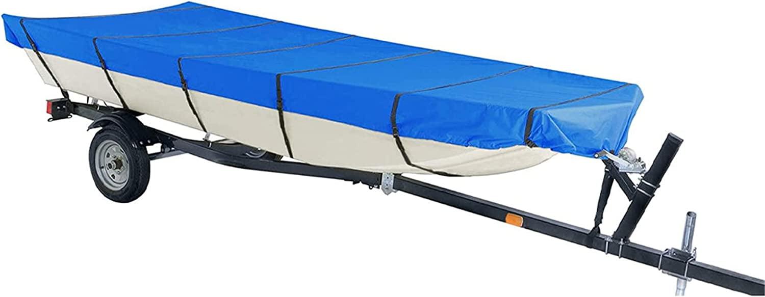 Genrics 12Ft Boat Cover Waterproof Heavy Duty Trailerable Replacement for Jon Boat Grey