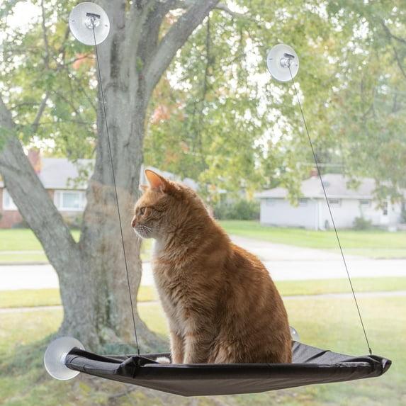 Petmaker PETMAKER Cat Window Perch for Large Cats, Black