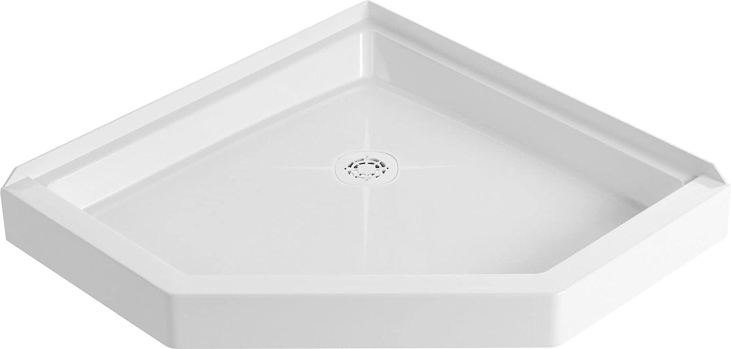 White Acrylic Neo-Angle 36'' x 36'' Shower Base