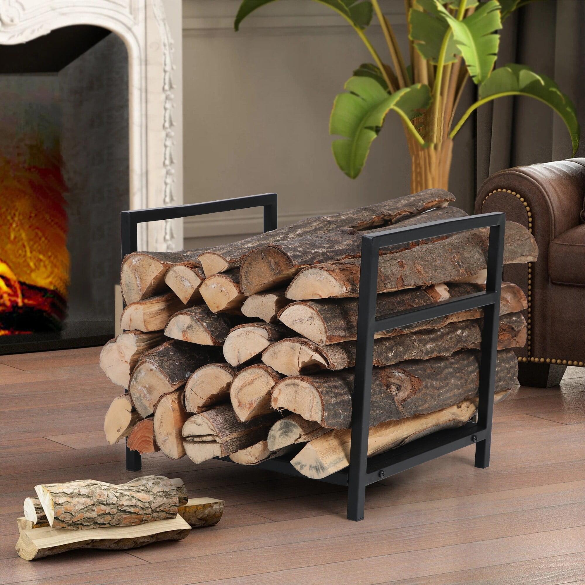 Charlton Home® Raphaille 15'' W Metal Log Rack