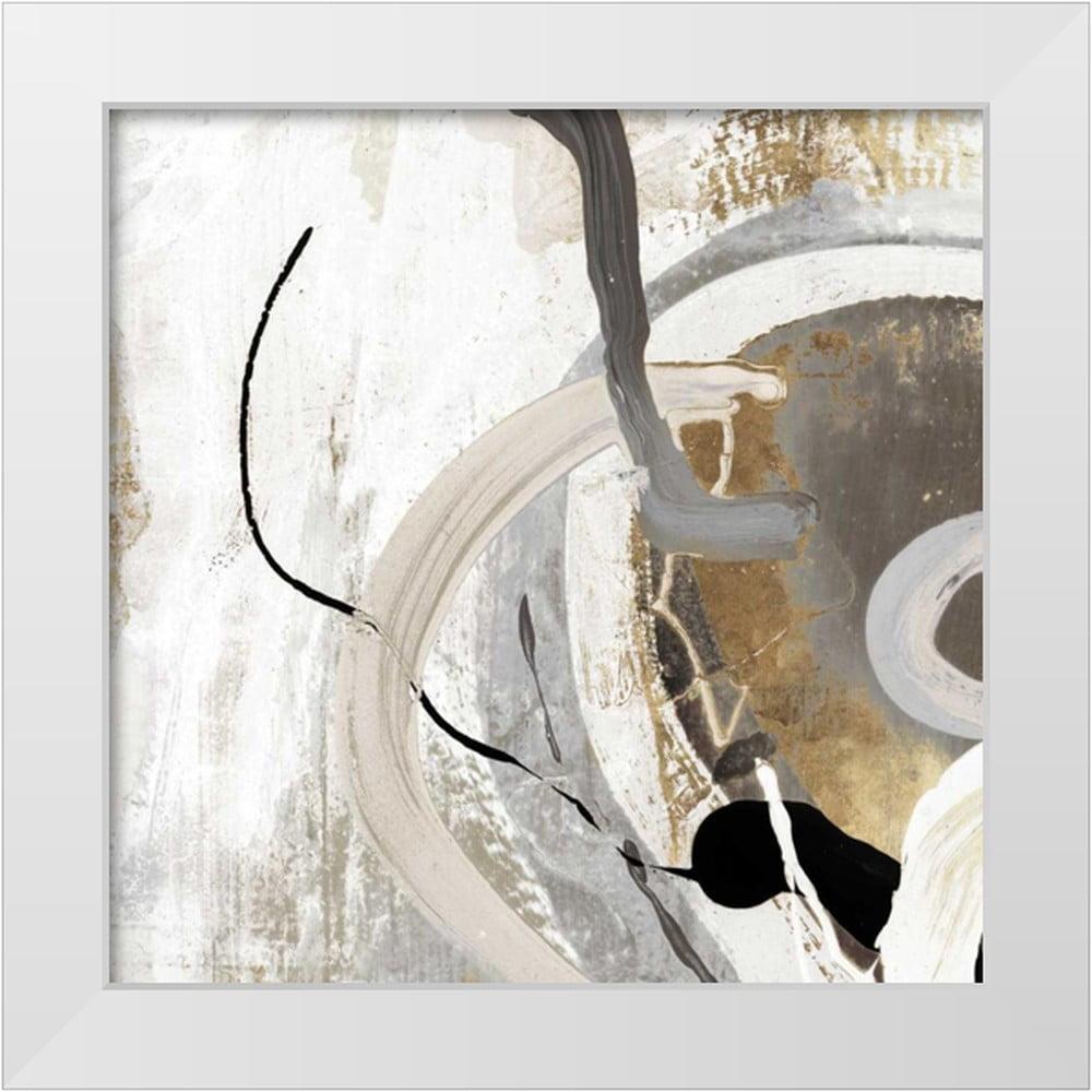 Tangled II Abstract 20x20 White Framed Canvas Art Print