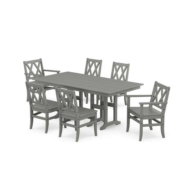 Chippendale 7-Piece Farmhouse Trestle Dining Set