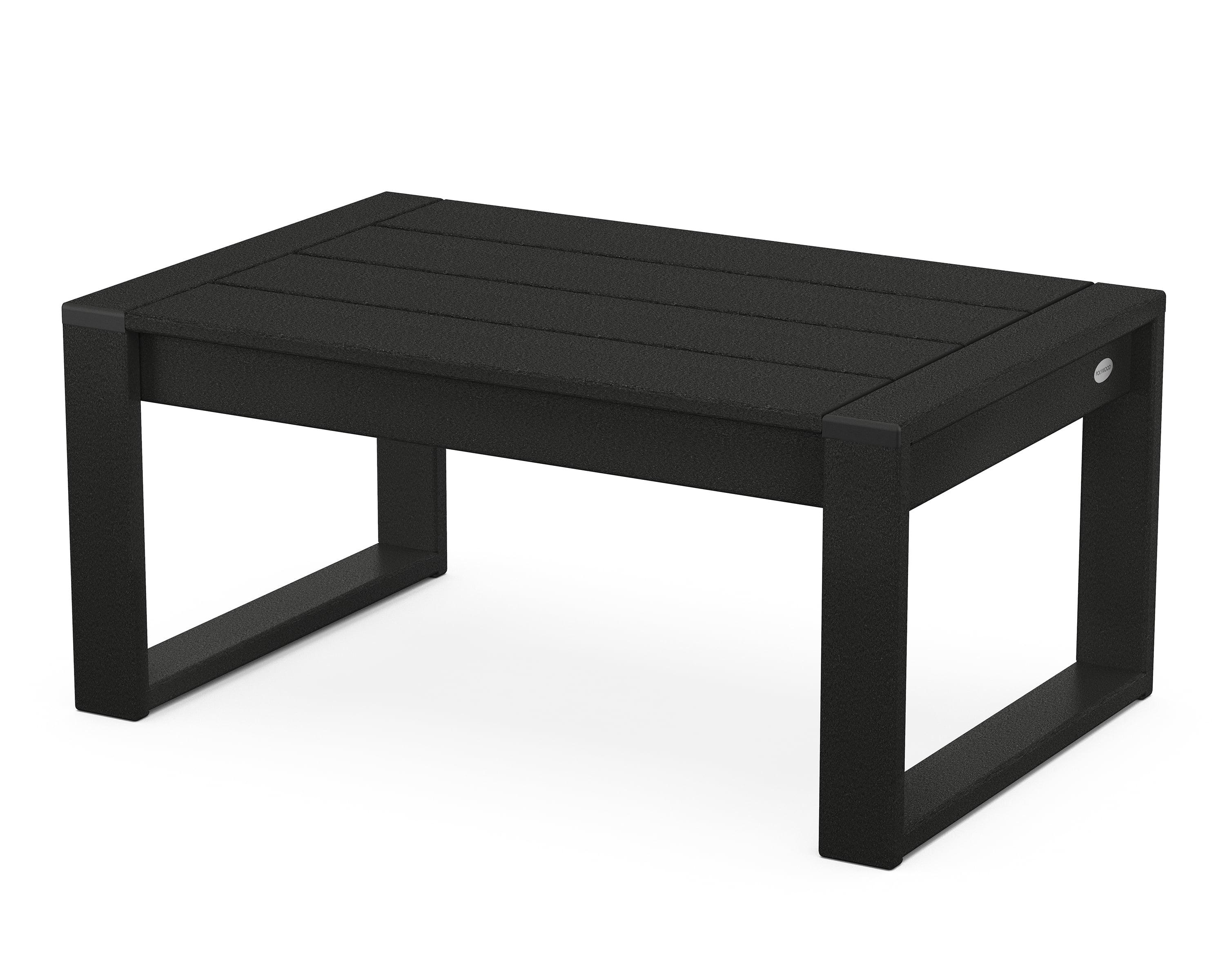 EDGE Sleek Black Polywood Outdoor Coffee Table