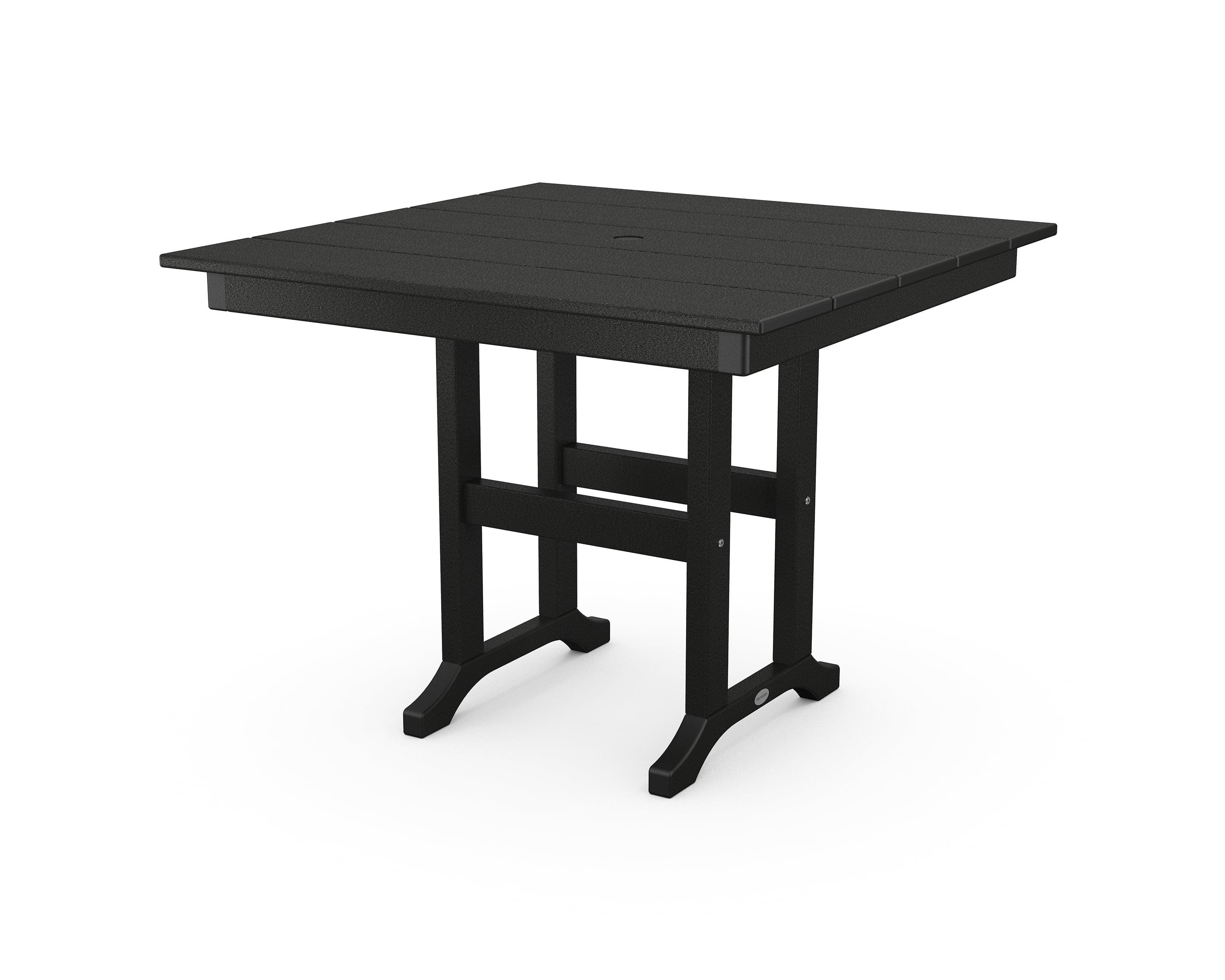 Black Polywood Square Outdoor Dining Table