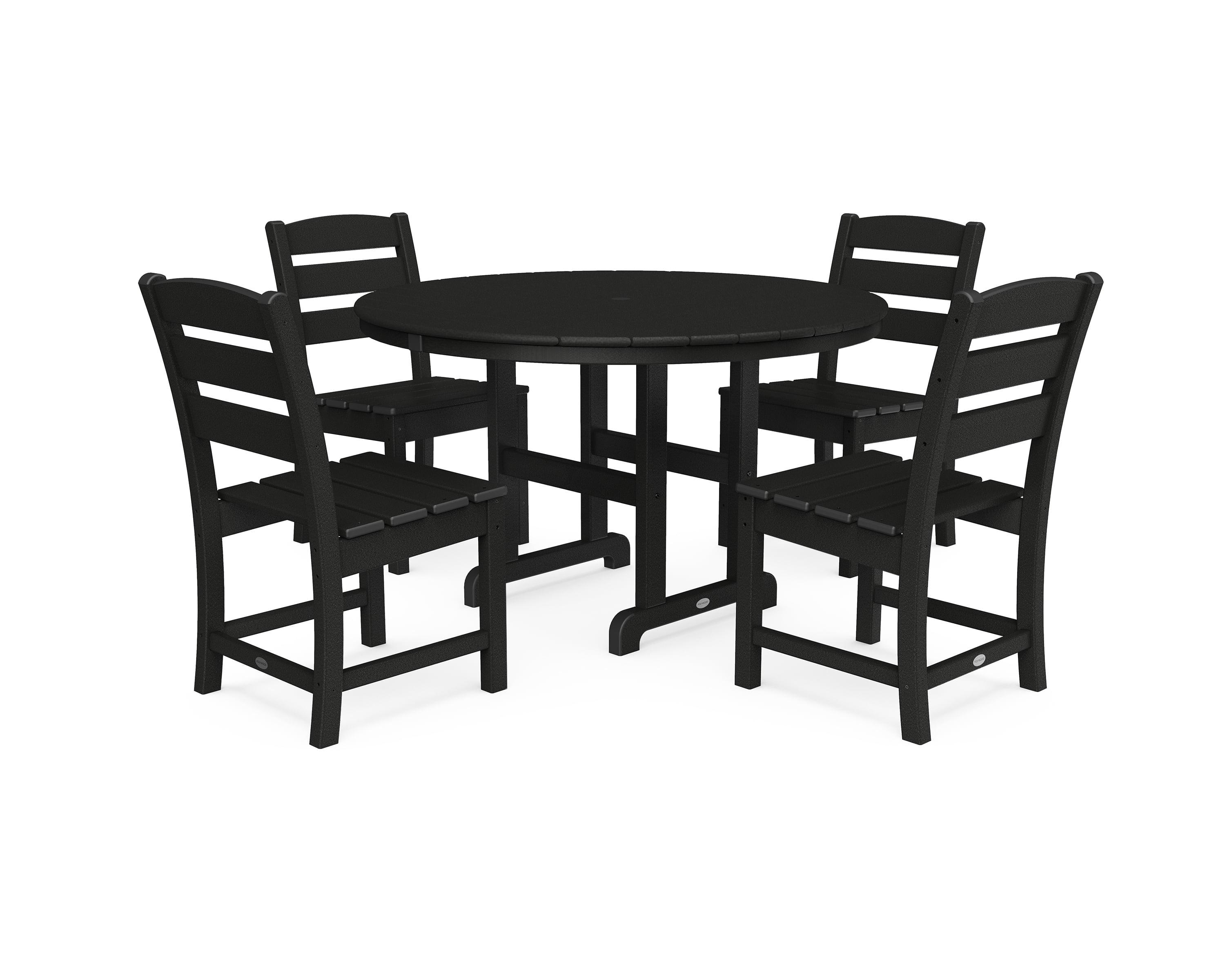 Lakeside 5-Piece Round Farmhouse Side Chair Dining Set