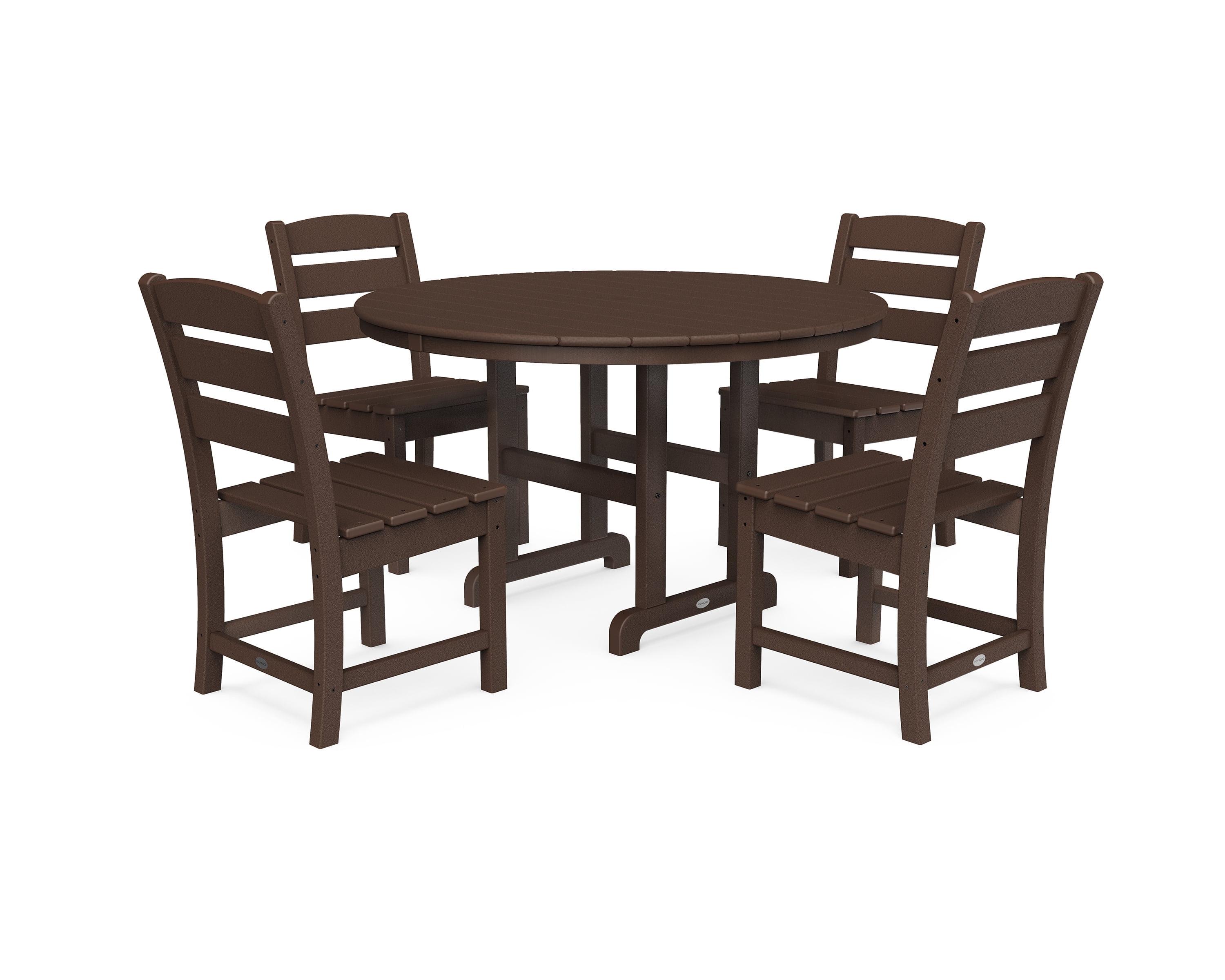 Lakeside 5-Piece Round Farmhouse Side Chair Dining Set